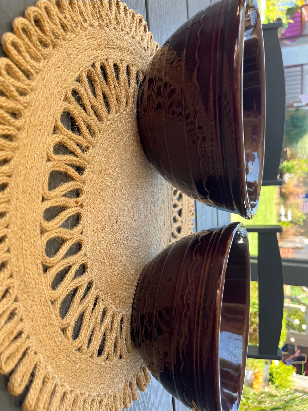 Set of Two Marcrest oven bowls